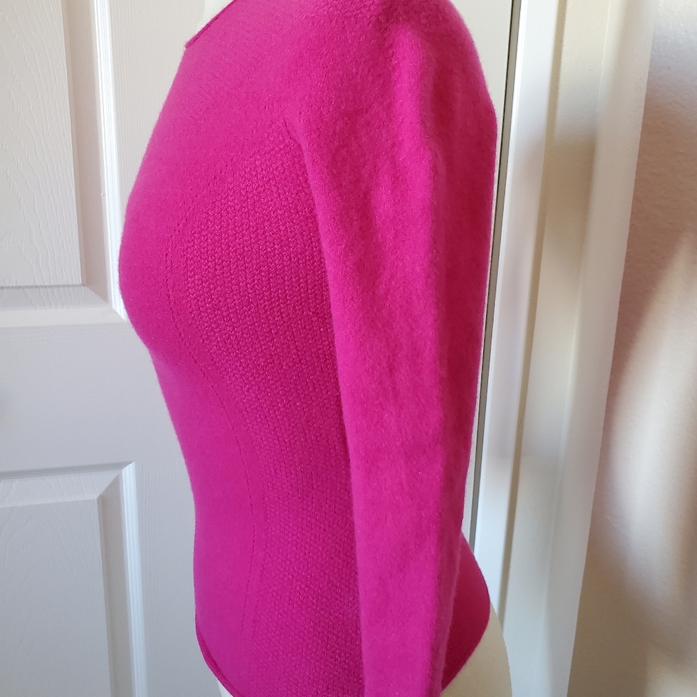 Giorgio Armani Pink Wool Cashmere Long Sleeve Sweater Women's Size XS/Small - Picture 5 of 10